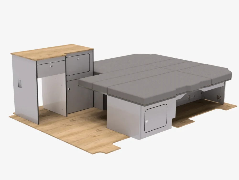 VW T5/T6/T6.1 U Shape Bed System Model 2