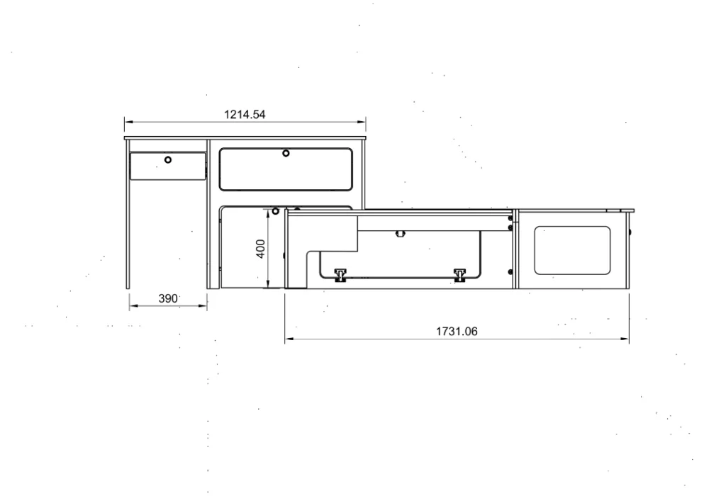 VW T5/6/6.1 U-Shape Bed System LWB - Image 4