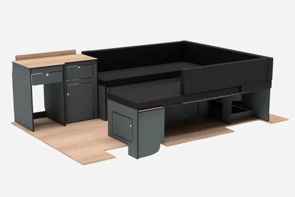 Ford Transit Custom 2023on U-Shape Bed System LWB